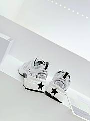 Dior Chrono Sneaker White and Black Mesh with Leather-Effect Panels - 6