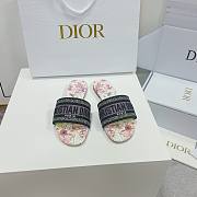 kitlife Dior Dway Slide White Multicolor Cotton and Embroidered - 4