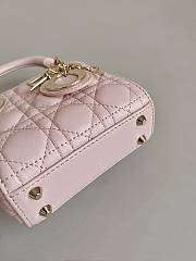 kitlife Dior mico lady pastel Pink bag - 12x11x5cm - 3