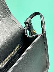 Kitlife Prada logo-plaque leather shoulder bag black - 2 straps - 23x15x8.5cm - 3