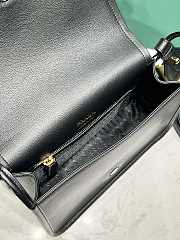 Kitlife Prada logo-plaque leather shoulder bag black - 2 straps - 23x15x8.5cm - 6