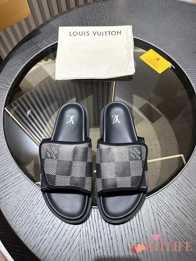 kitlife Louis Vuitton men sandals black caro - 1