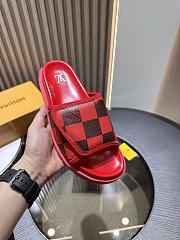 kitlife Louis Vuitton men sandals red caro - 3