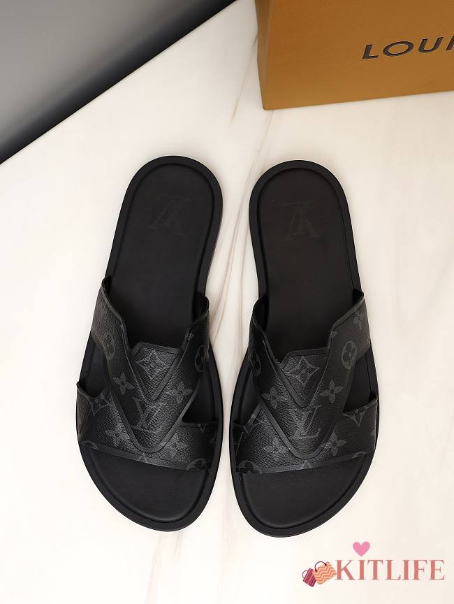 kitlife Louis Vuitton men Oasis Mule black 1ACRPH - 1