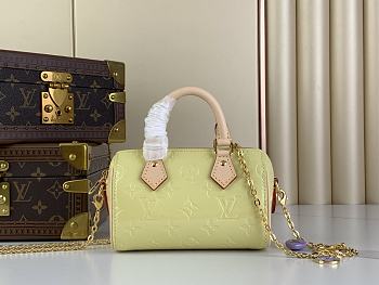 kitlife Louis Vuitton Nano Speedy Yellow mini bag - 16 x 10 x 7.5 cm