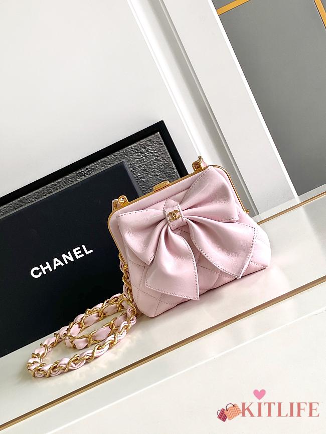 kitlife Chanel cluth bPink bag - 12 × 13 × 4 cm - 1