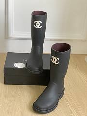 kitlife Chanel boots long rain black  - 6