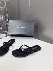 Kitlife Chanel Thong Cotton & Silk Dark Gray & Silver - 3