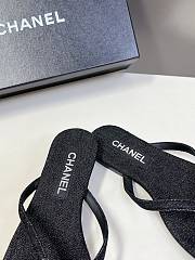 Kitlife Chanel Thong Cotton & Silk Dark Gray & Silver - 4