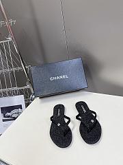 Kitlife Chanel Thong Cotton & Silk Dark Gray & Silver - 6