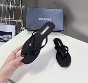 Kitlife Chanel Thong Cotton & Silk Dark Gray & Silver - 1
