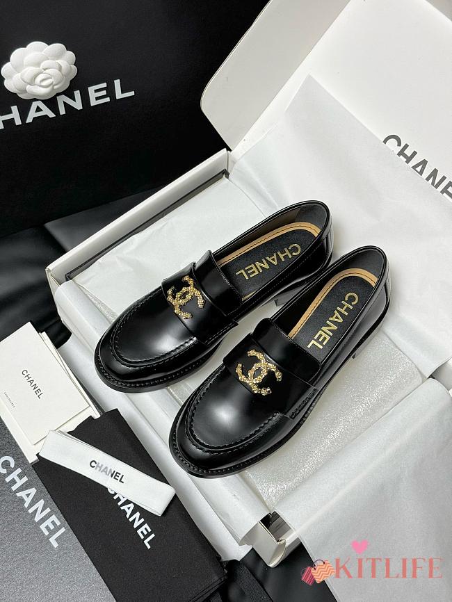 Kitlife Chanel loafer black logo - 1