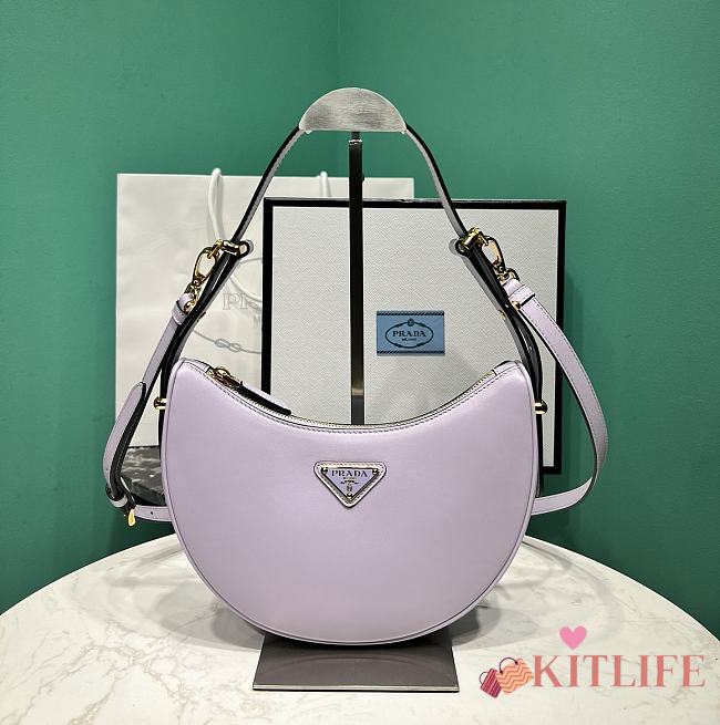 Kitlife Prada Arqué leather shoulder bag violet - 22x18x6 cm - 1