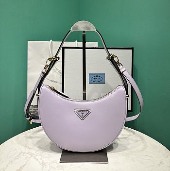 Kitlife Prada Arqué leather shoulder bag violet - 22x18x6 cm