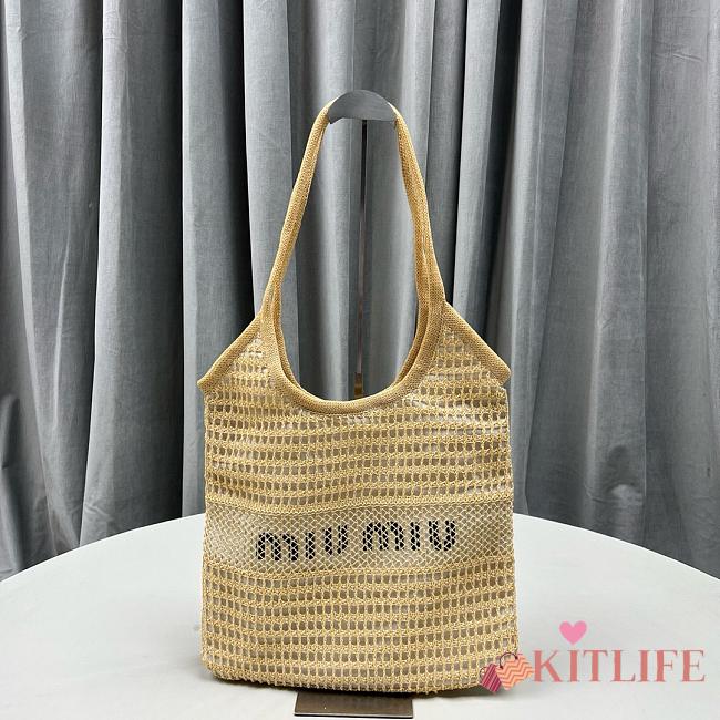 Kitlife MiuMiu Woven fabric tote bag - 40x35 cm - 1