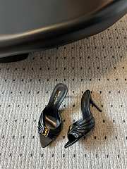 kitlife YSL BABYLONE MULES IN SMOOTH LEATHER HEELS 9CM - 3