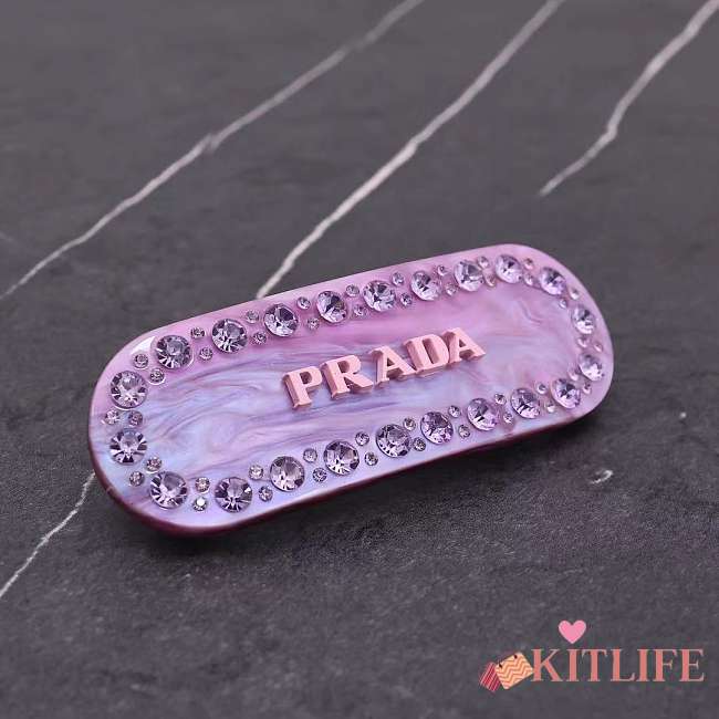 Kitlife Prada logo-lettering hair clip - 1