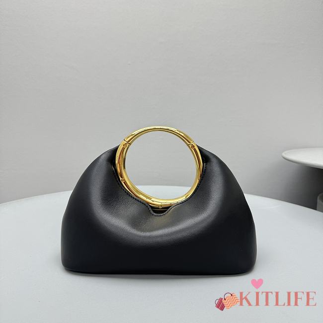 kitlife Jacquemus Le Calino LES SCULPTURES Ring handbag black - 24×9.5x20cm - 1