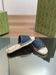 Kitlife Gucci Slide Espadrile with GG Crystals denim  - 3