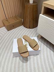 kitlife Dway Dior Slide nude Calfskin and Gold-Finish Studs - 2