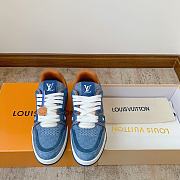 kitlife Louis Vuitton Trainer blue denim sneaker - 2