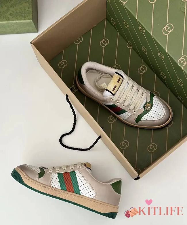 kitlife Gucci panelled leather sneakers - 1