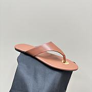 kitlife Saint Laurent leather thong slides brown - 5
