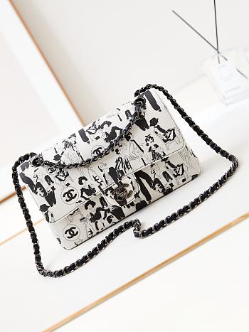 kitlife Chanel Classic white&black bag - 25cm