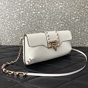 kitlife VALENTINO GARAVANI Rockstud brushed-leather shoulder bag white - 26x13x7cm - 2