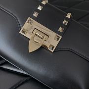 kitlife VALENTINO GARAVANI Rockstud brushed-leather shoulder bag Black - 26x13x7cm - 5