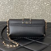 kitlife VALENTINO GARAVANI Rockstud brushed-leather shoulder bag Black - 26x13x7cm - 4