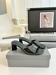 kitlife balenciaga black sheep leather dutyfree sandal black 6cm - 1