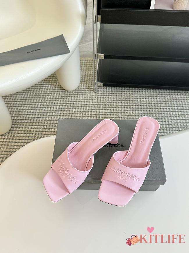 kitlife balenciaga black sheep leather dutyfree sandal Pink 6cm - 1