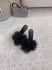 kitlife balenciaga Boudoir 70mm Sandal in Black feathers - 1