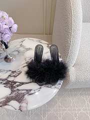 kitlife balenciaga Boudoir 70mm Sandal in Black feathers - 5