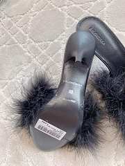 kitlife balenciaga Boudoir 70mm Sandal in Black feathers - 4