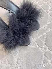 kitlife balenciaga Boudoir 70mm Sandal in Black feathers - 3