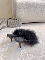 kitlife balenciaga Boudoir 70mm Sandal in Black feathers - 2