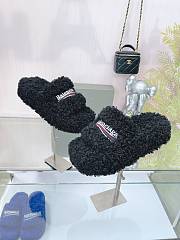 Kitlife BALENCIAGA FURRY SLIDE black - 1