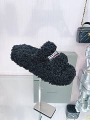 Kitlife BALENCIAGA FURRY SLIDE black - 5