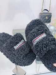 Kitlife BALENCIAGA FURRY SLIDE black - 3