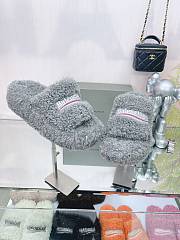 Kitlife BALENCIAGA FURRY SLIDE gray - 6