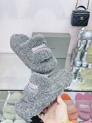 Kitlife BALENCIAGA FURRY SLIDE gray - 3