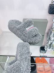 Kitlife BALENCIAGA FURRY SLIDE gray - 2