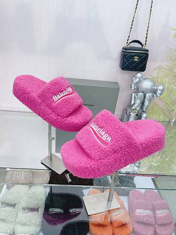 Kitlife BALENCIAGA FURRY SLIDE pink