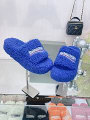 Kitlife BALENCIAGA FURRY SLIDE blue - 6