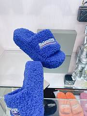 Kitlife BALENCIAGA FURRY SLIDE blue - 5