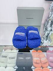 Kitlife BALENCIAGA FURRY SLIDE blue - 4