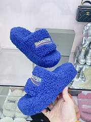 Kitlife BALENCIAGA FURRY SLIDE blue - 3