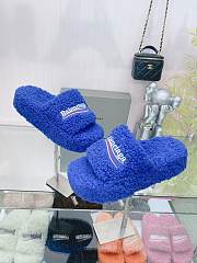Kitlife BALENCIAGA FURRY SLIDE blue - 2